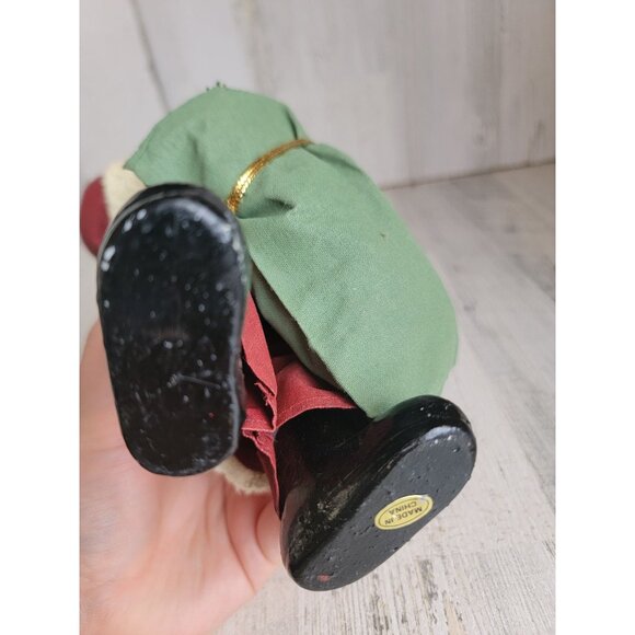 Santa claus Windsor fabric mache xmas vintage toy bag decor figure - Picture 7 of 7